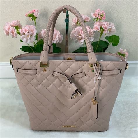 Michael Kors Medium Bucket Blakely‎ Bag Quilted Rose Color